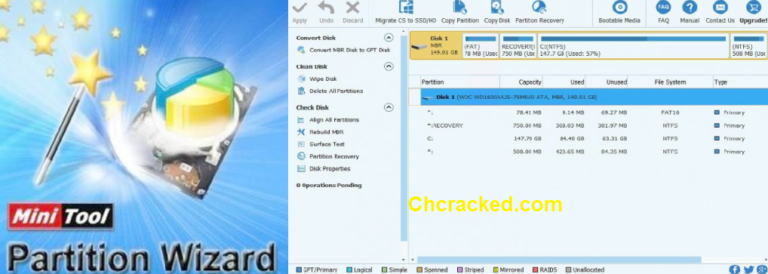 MiniTool Partition Wizard Pro / Free 12.8 free downloads