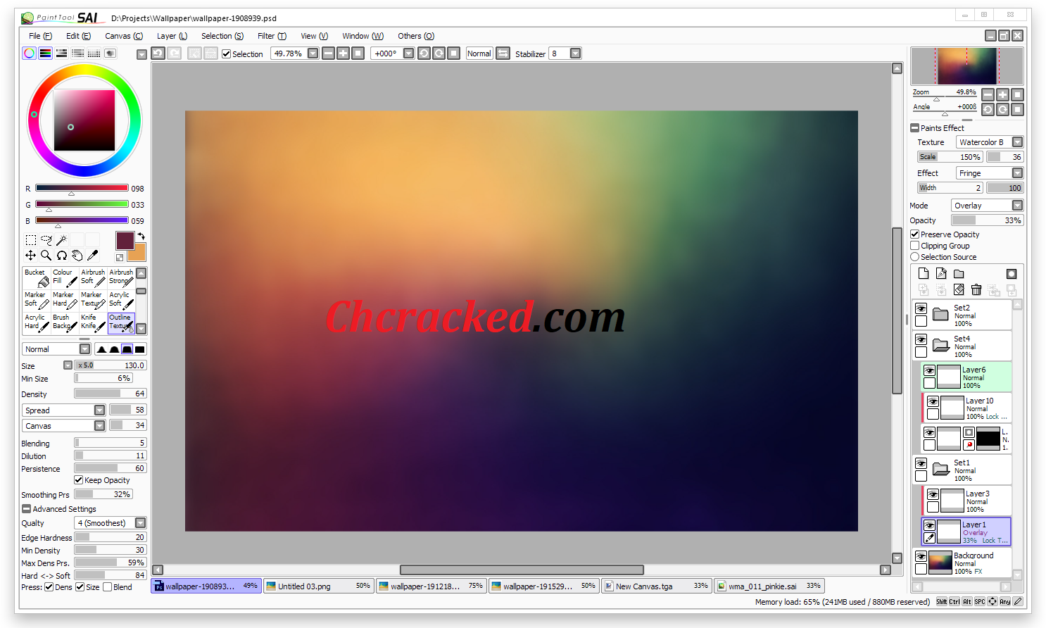 Paint Tool SAI Crack + Код актывацыі спампаваць бясплатна