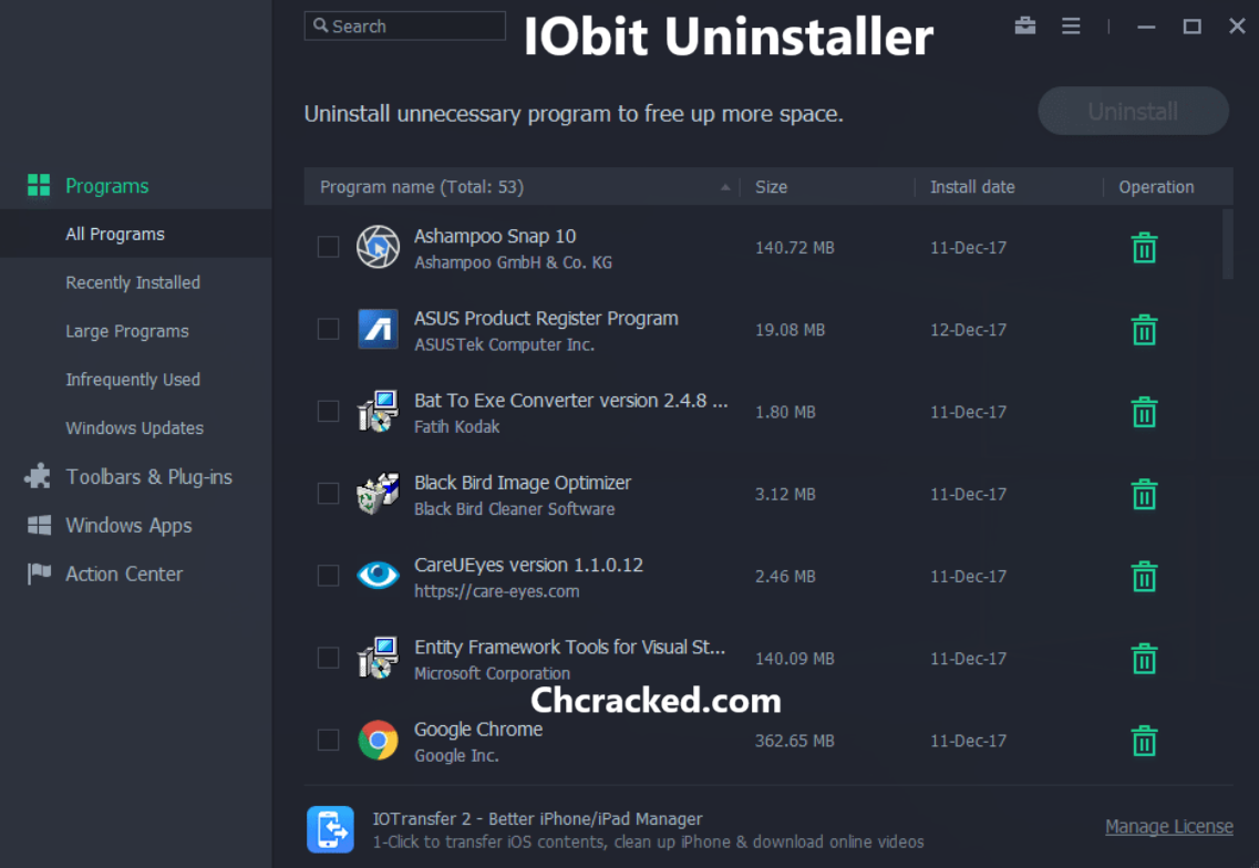 IObit Uninstaller Crack